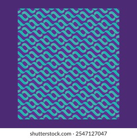 Padrão gráfico semelhante a ave em azul e roxo com um design contínuo, evocando uma sensação de dimensão e movimento. Ideal para decoração ou projetos de fundo de destaque.