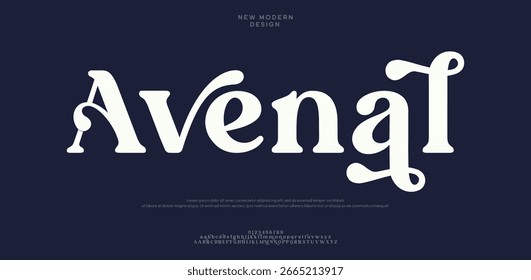 Avenal Elegant display font vector design suitable for brand, logotype, headline, poster and many more