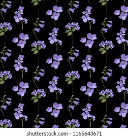avender purple botanical on black
