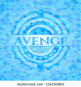 Avenge realistic sky blue mosaic emblem