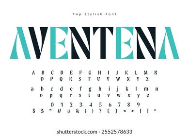 Aventena Stylish alphabet display vector font and Beautiful luxury Font