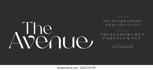 Avenue calligraphy alphabet small lettering a to z font family