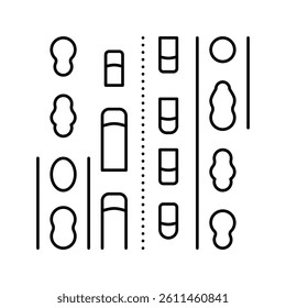 avenue city line icon vector. avenue city sign. isolated contour symbol black illustration