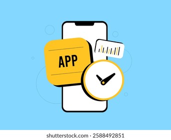 Average app session duration as key user engagement metric. Mobile session lengths help analyze user behavior, track retention and improve app performance by optimizing session time and interaction