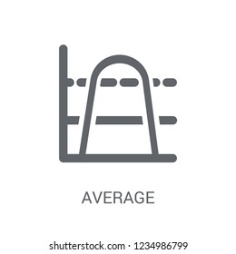 Average (arithmetic mean) icon. Trendy Average (arithmetic mean) logo concept on white background from business collection. Suitable for use on web apps, mobile apps and print media.