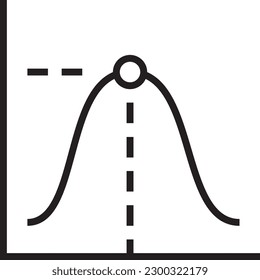 Average Data analysis icon with black outline style. finance, graph, chart, graphic, statistic, diagram, rate. Vector illustration