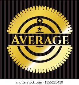 Average gold shiny badge