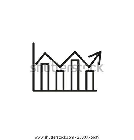 Average icon flat line symbol set.