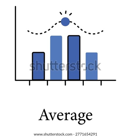 Average Icon Representing Mean Value Calculation And Statistical Analysis Concept
