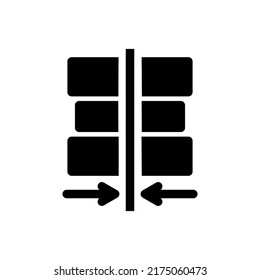 average middle, align center icon vector illustration logo template for many purpose. Isolated on white background.