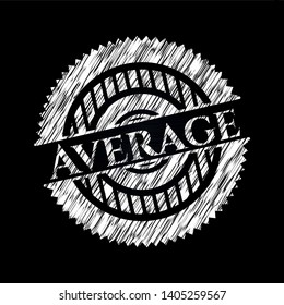 Average on blackboard. Vector Illustration. Detailed.