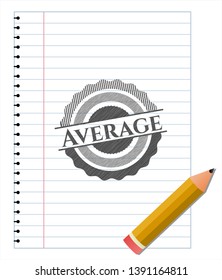 Average pencil draw. Vector Illustration. Detailed.
