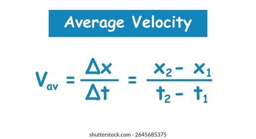 Average Velocity Formula in Motion a Straight Line.