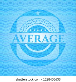 Average water concept emblem background.