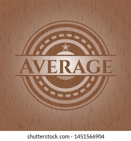 Average wood emblem. Vector Illustration.