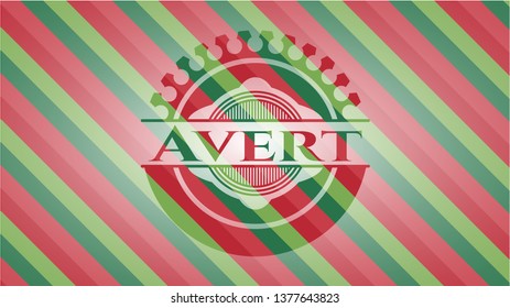 Avert christmas badge.