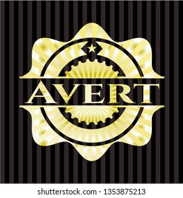 Avert gold emblem or badge