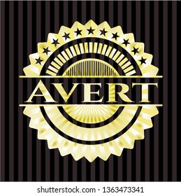 Avert gold emblem or badge