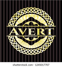 Avert golden badge or emblem