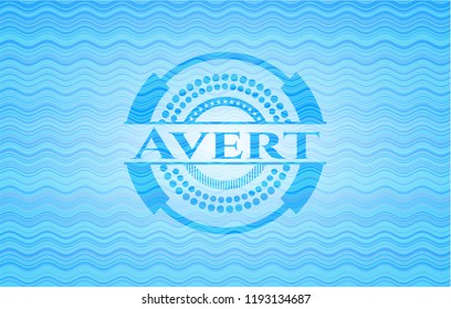 Avert water representation badge background.