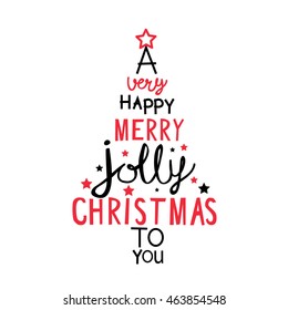 Avery happy merry jolly christmas to you typography