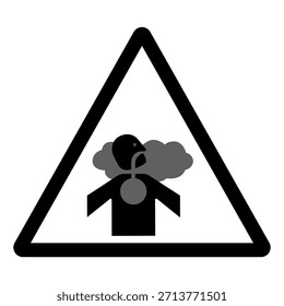 Avetylen-Asphyxiant-Symbol-Zeichen, Vektorgrafik, einzeln auf weißem Hintergrund.EPS10