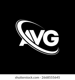 AVG logo. AVG letter logo design. Initials AVG logo linked with circle and uppercase monogram logo. AVG typography for technology, business and real estate brand.