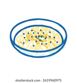 avgolemono soup greek cuisine doodle icon sketch vector. avgolemono soup greek cuisine sign. isolated symbol illustration