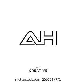 AVH, AH Creative Latter Logo Design Branding Logo Design. Creative Logo. Template. Vector illustration. Modern Design. Monogram Design. Brand Identity. Company Logo.