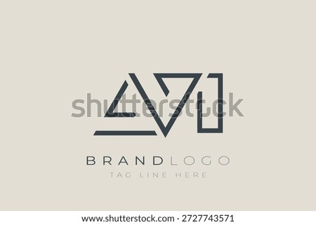 AVI abstract letter logo design. Modern Business Logo Design With Abstract Typography and Contemporary Style