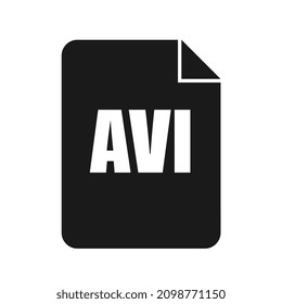 AVI File Icon, Flat Design Style