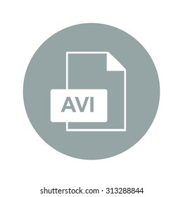 avi file icon. Flat design style eps 10