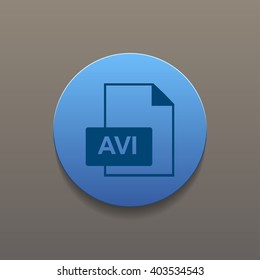 avi file icon. Flat design style eps 10