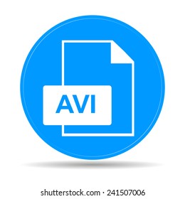 avi file icon. Flat vector illustrator Eps 10