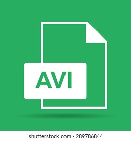 avi file icon. Flat vector illustrator Eps 10