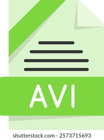 AVI Flat Style Icon Design