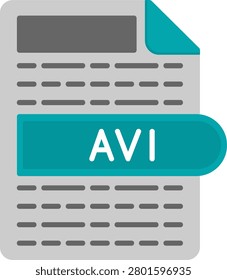 AVI Flat Style Icon Design
