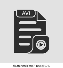 AVI format file type icon