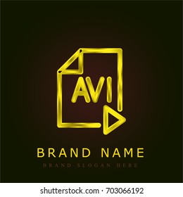 Avi golden metallic logo