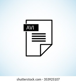 avi icon -  black vector icon