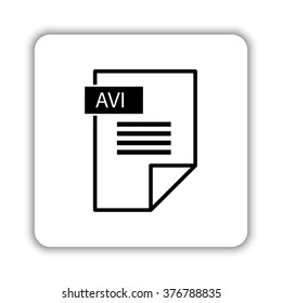 avi icon  - black vector icon