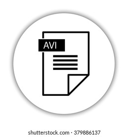 avi icon  - black vector icon
