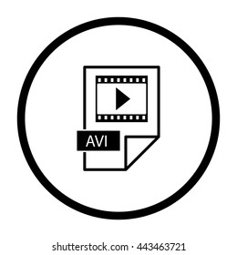 avi icon  - black vector icon