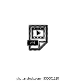 avi icon  - black vector icon