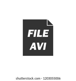 AVI. Icon Flat