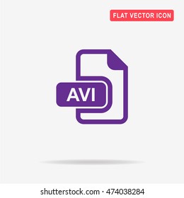 Avi icon. Vector concept illustration for design.