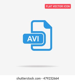 Avi icon. Vector concept illustration for design.
