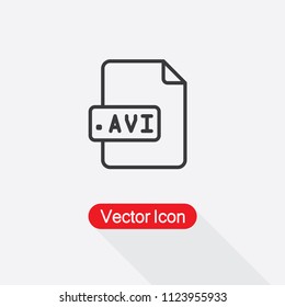 AVI Icon Vector Illustration Eps10