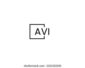 Letra AVI Ilustración del vector de diseño del logotipo inicial