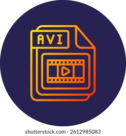 AVI Line Circle Gradient Style